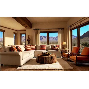 Southwestern Living Room Design Png 96 PNG image