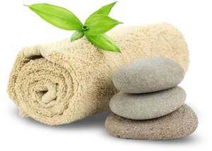 Spa Essentials Towel Stones Bamboo