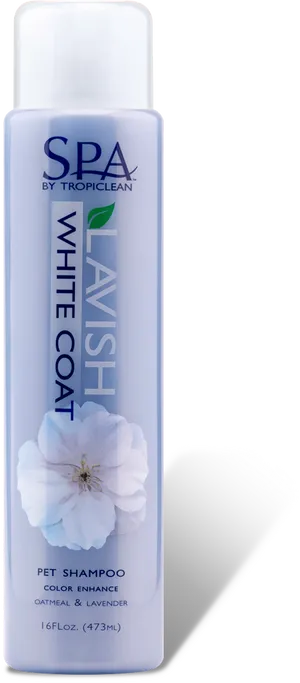 Spa Lavish White Coat Pet Shampoo Bottle PNG image
