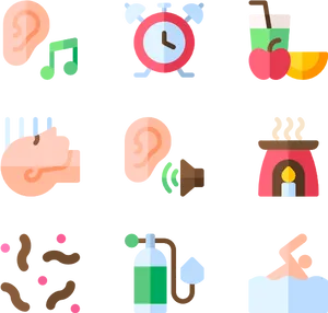 Spa Wellness Icons Set