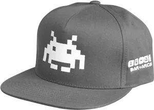 Space Invaders Cap Retro Gaming Apparel PNG image