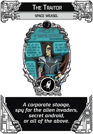 Space Invaders Traitor Card PNG image