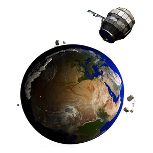 Space Junk Orbiting Earth Png Pbc40 PNG image
