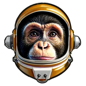 Space Monkey Face Astronaut PNG 06272024 PNG