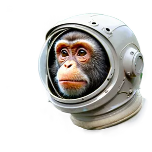 Space Monkey Face Astronaut PNG 32 PNG
