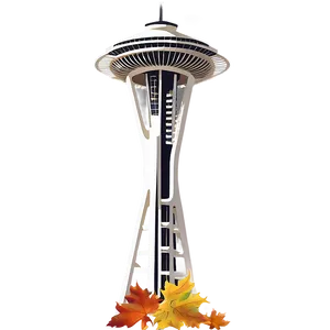 Space Needle In Autumn Png 58 PNG image