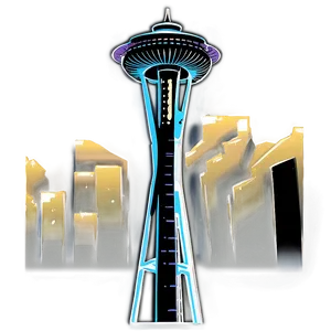 Space Needle Night View Png 06122024 PNG image