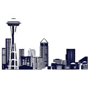 Space Needle Skyline Png Wkw65 PNG image