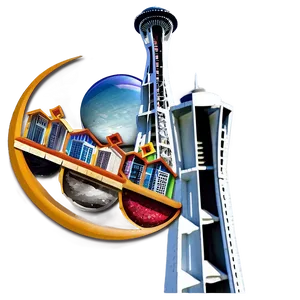 Space Needle Tower Png 88 PNG image