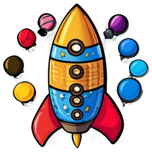 Space Rocket Oh The Places You'll Go Png 06212024 PNG image