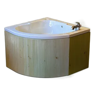 Space-saving Corner Tub Png 06282024 PNG image