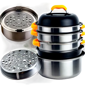 Space Saving Stackable Cooking Pot PNG 06122024 PNG
