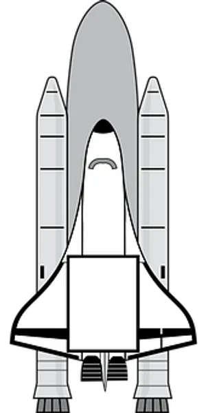 Space Shuttle Vector Illustration PNG image