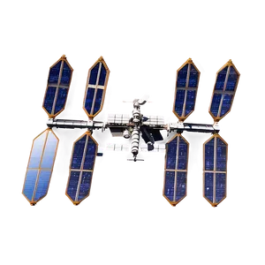 Space Station In Starry Sky PNG Kdv