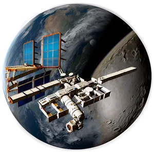 Space Station Iss In Sci-fi Scene PNG Ffv69 PNG