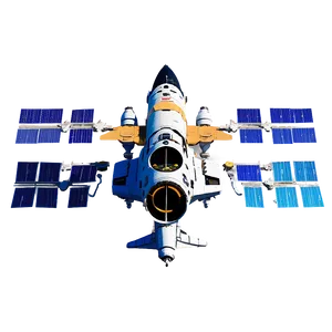 Space Station With Shuttle Png 06132024 PNG image