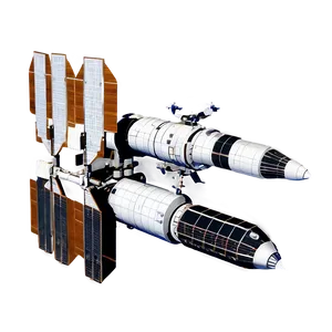 Space Station With Shuttle Png 64 PNG image