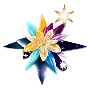 Space Theme Floral Stars PNG 85 PNG