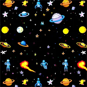 Space Theme Pattern Design PNG 21 PNG