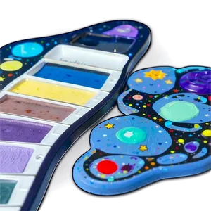 Space-themed Art Palette PNG Hxt46 PNG