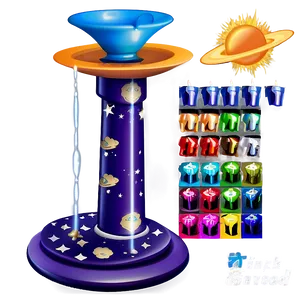 Space-themed Candlestick PNG 80 PNG