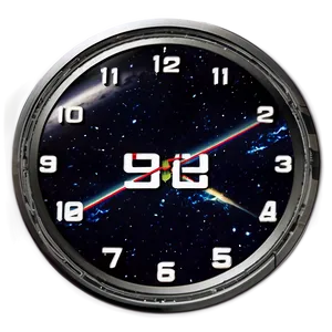 Space-themed Galaxy Clock PNG 04292024