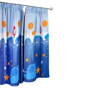 Space Themed Kids Curtain Png 82 PNG image