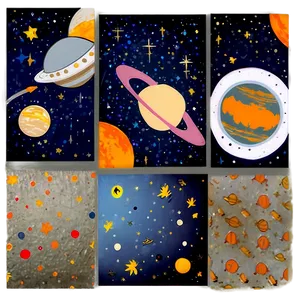 Space Themed Wall Art PNG 20 PNG