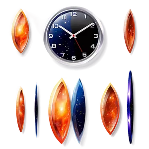 Space Themed Wall Clock Png 06262024 PNG image