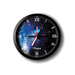 Space Themed Wall Clock Png Rpk PNG image