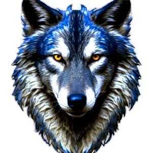 Space Themed Wolf Face PNG Yfb