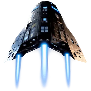 Spacecraft Isolated On Black PNG 63
