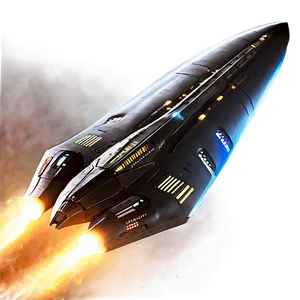 Spaceship In Battle PNG 05212024
