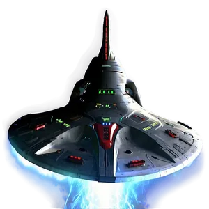 Spaceship In Cosmic Storm Png Djr6 PNG image