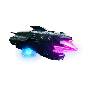 Spaceship In Cosmic Storm Png Gks56 PNG image