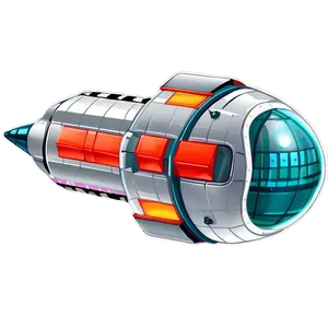 Spaceship With Cargo Module Png Bum80 PNG image