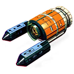 Spaceship With Cargo Module Png Jne76 PNG image