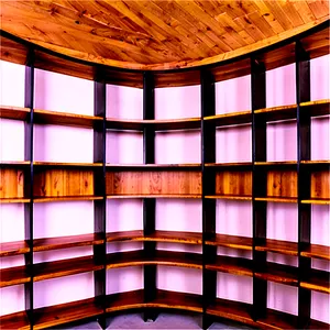Spacious Empty Bookshelf PNG Wpj13 PNG
