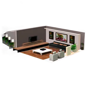 Spacious Living Room Interior Png 17 PNG image