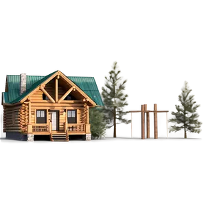 Spacious Log Cabin Floor Plan PNG 13 PNG