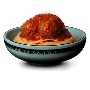 Spaghetti And Meatball Dish Png Kdi56 PNG image