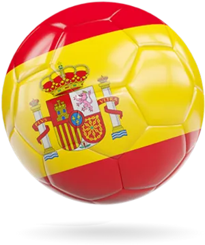 Spain Flag Soccer Ball PNG image