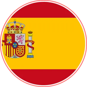Spain National Flag Circle PNG image