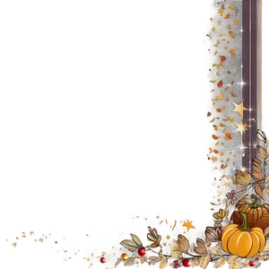 Sparkle And Shine Thanksgiving Border PNG 06202024 PNG