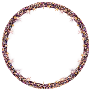 Sparkle Circle Frame PNG 06122024