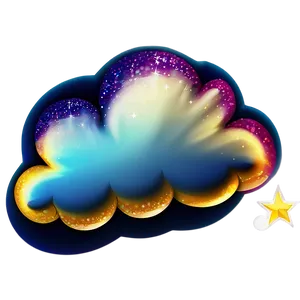 Sparkle Cloud Emoji Png 05252024 PNG image