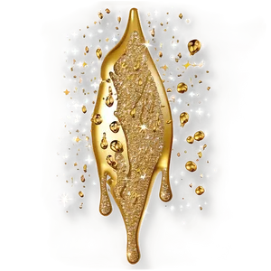 Sparkle Gold Glitter Drip PNG Tim