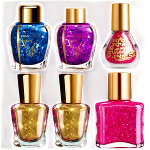 Sparkle Nail Polish Bottle PNG Fqu