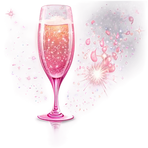 Sparkle Pink Champagne Festivity Png 78 PNG image