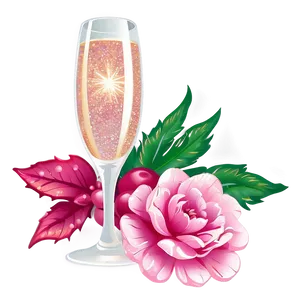 Sparkle Pink Champagne Festivity Png Drv3 PNG image